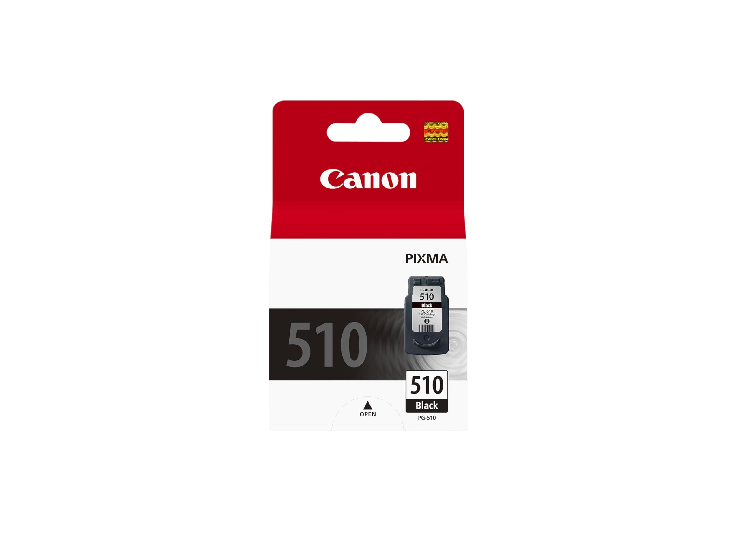 Canon Ink - PG-510 Genuine Black Printer Ink Cartridge - Prints Up to 220 A4 Pages (1 x Cartridge) - Compatible with PIXMA iP, MP, MX Series