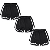 Allmeingeld Girls' Dolphin Shorts for Active Sports 3 Pack Set Multi Solid Color 3-10 Years