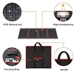 DOKIO 160w 18v Portable Foldable Solar Panel Kit
