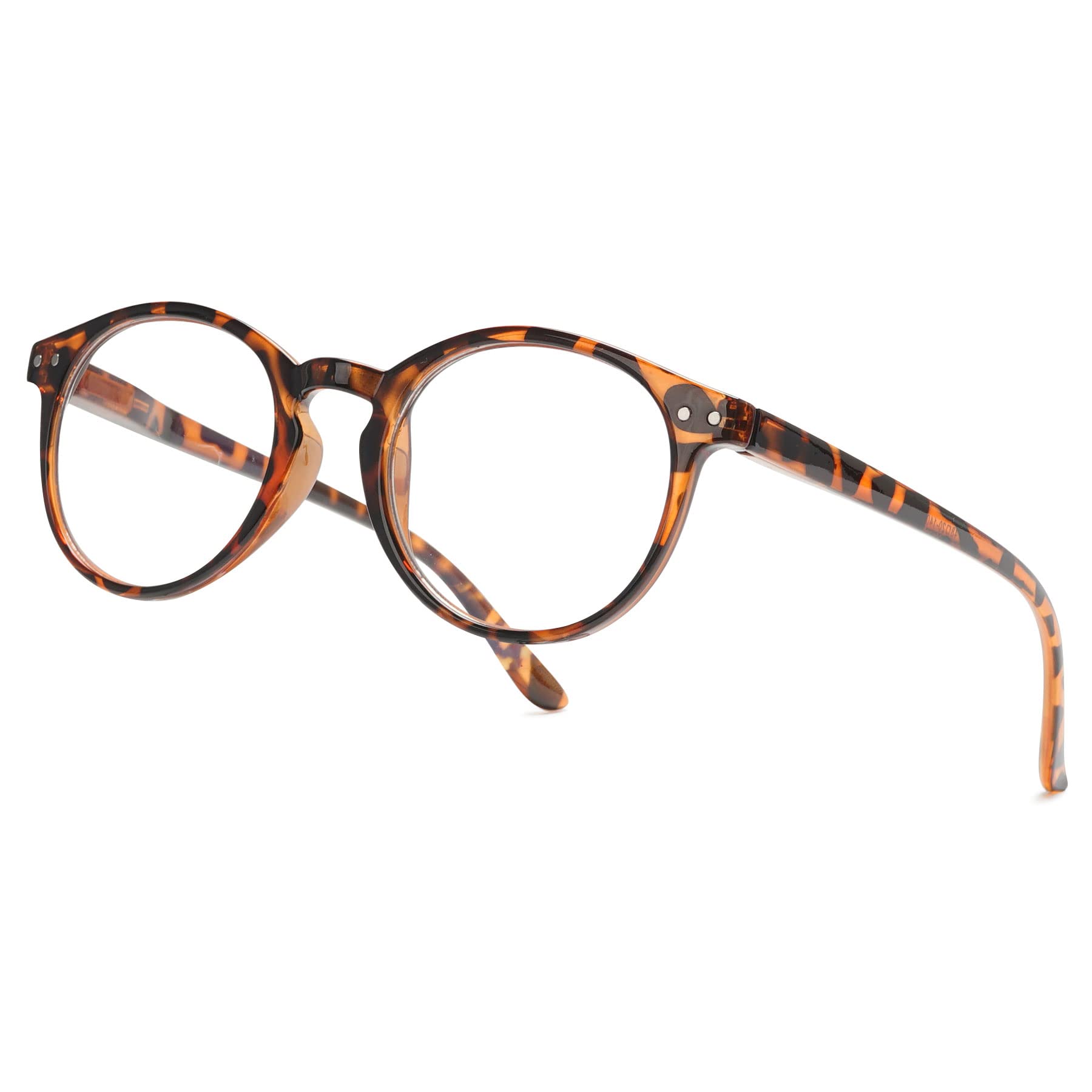 Lanomi Blue Light Blocking Reading Glasses for Man Women Round Glasses 1.0 1.25 1.5 2.0 2.25 2.5 2.75 3.0 3.5 Stylish Ladies Readers With Spring Hinge Screen Eyeglasses 1.75 (Round Leopard, 2.5)