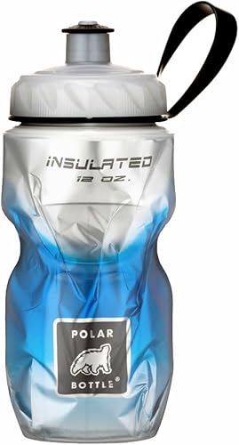 Polar Insulated Water Bottle blue and white bottle