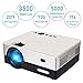 HD Projector, Tontion 2020 Upgrade 5500 Lux Video Projector Native 720P 179’’ Display,50,000 Hour LED, Portable Projector Compatible with TV Stick, PS4,HDMI, VGA, USB, AV, TF, DVD Player