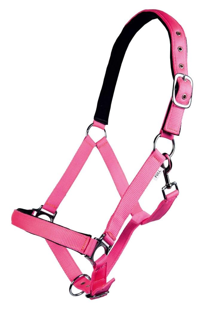 HKM 27858045.0651 Headcollar Stars Softice- Soft Lined Warm Blood Neon Pink