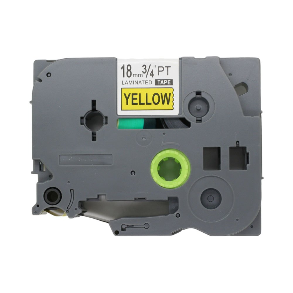 Fassport 1 Pack Black on Yellow Label Tape Compatible for Brother P-Touch TZ 641 TZe 641 18mm 3/4"