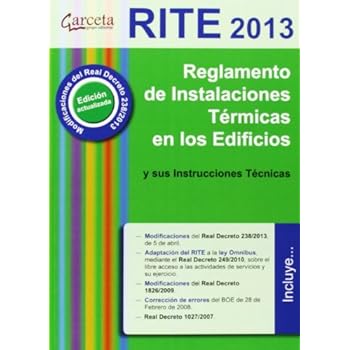 Reglamento de Instalaciones Térmicas en edificios. RITE 2013 (Reglamentos (garceta))