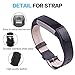 Bear Village Bands Compatible for Fitbit Alta and Fitbit Alta HR, Genuine Leather Band for Fitbit Alta HR, Adjustable Replacement Sport Wrist Bands for Fitbit Alta Fitness Tracker - Black