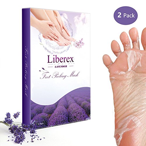 Liberex Exfoliating Foot Peeling Mask - 2 Pairs Peel Booties for Callus Dead Skin, Get Soft Touch Smooth Feet in 1 Week, Repair Rough Heels for Men Women