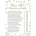 InvitationHouse Mommy or Daddy Baby Shower Guess Game - 24 Count - (Faux Gold Glitter on White)