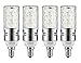CTKcom 12W E14 LED Candelabra Light Bulb（4Pack）,E14 Base LED Corn Bulb,100 Watt Equivalent LED Chandelier Bulbs Daylight White 6000K LED Corn Lamps,AC85-265V 1400LM LED Lights Bright White(Silver)