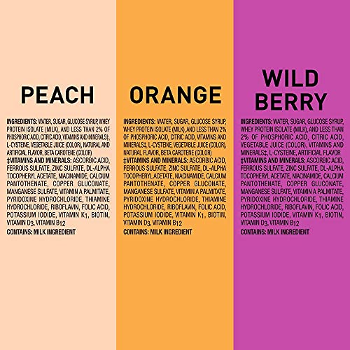 Boost Breeze, Variety Case, Orange, Peach, & Wild Berry, 8 Ounce Boxes