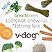 V-dog Dog Treats - Vegan Breathbone Teeth Cleaning Dental Dog Bones - Fresh Breath - 8 Ounces - All Natural - Made in USA - 6 Bones - 4