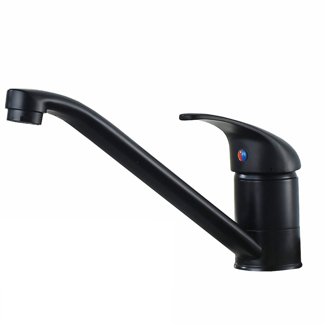 Damoyar Matte Black Kitchen Tap Classic Single Lever Contemporary 360° Swivel Spout Monobloc