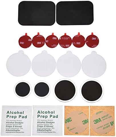 UltraSlim Accessories Pack for Magnetic Cell Phone Holder Includes 2 x Large Metal Plates 2 x Large Metal Discs 2 x Standard Metal Discs 6 x 3M Mount Adhesives 4 x Protective Film