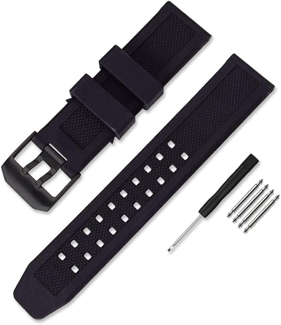 Amazon Luminox ルミノックス 純正バンド互換品 取付幅23mm 時計ベルト ラバーストラップ ネイビーシールズ Es 3050 3950 00シリーズ用 ブラックバックル 時計バンド 腕時計 通販
