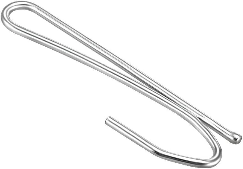 sourcing map Curtain Hooks Metal Single Prongs Pinch Pleat Drapery Hook for Window Curtain Door Curtain and Shower Curtain Silver Tone 100 Pcs