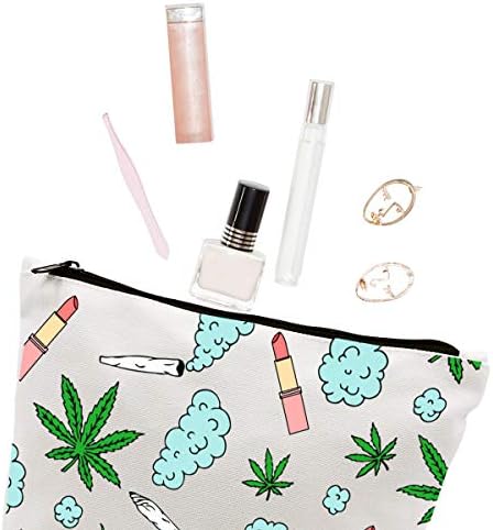 Ihopes Funny Green Leaf Lipstick Makeup Bag Gift for Women Best Friends Sister Teens Makeup Lover | Cute Natural Cotton Leaf Lipstick Makeup Zipper Pouch Bag Cosmetic Travel Accessories Bag Toiletry Case Gifts (Leaf Lipstick Makeup Bag) 3 Ihopes Funny Green Leaf Lipstick Makeup Bag Gift for Women Best Friends Sister Teens Makeup Lover | Cute Natural Cotton Leaf Lipstick Makeup Zipper Pouch Bag Cosmetic Travel Accessories Bag Toiletry Case Gifts (Leaf Lipstick Makeup Bag)