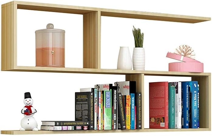 Floating Shelves Gqiang Wall Mounted Shelves Decorative Shelves Bookshelf Display Cabinets Color Wood Color Amazon Co Uk Kitchen Home