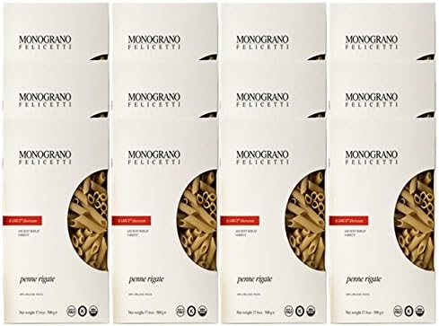 Organic Kamut Penne Rigate Monograno Selezioni Pasta by Felicetti (Case of 12 - 1.1 Pound Packages)