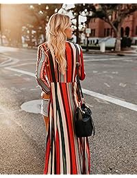 Chunoy - Kimono de manga larga de gasa para mujer, ligero