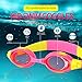 Amazer Kids Child Swim Goggles, Kid Child Swimming Goggles with Clear Vision Anti Fog UV Protection No Leak Come Easy to Adjust with Free Protection Case for Kids Child Early Teens (Pink and Yellow)