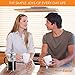 French Press Coffee Maker - Heat Resistant Borosilicate Glass Pot and Stainless Steel Triple Filter - Bonus Strainers, Spoons, Cleaning Brush and Gift Box - 8 Cups - by HomeEquip