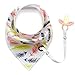 Baby bib set. Bandana set of 2 cotton bibs. Waterproof High absorbent fleece, For teething, drooling, spit outs, With dummy holder and snaps. Multi color and shapes.