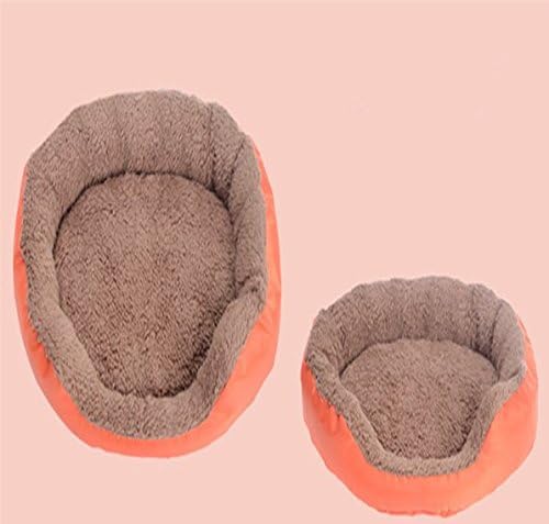 2016 New Arrival Pet Bed Soft Material Dogs Mat Pets House Cat Warming Bed Puppy Sleeping Nest (Size M : 46x40x8 CM ) (Orange)