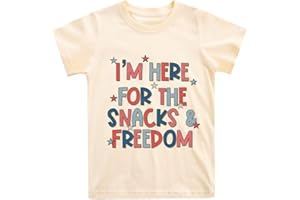 GEOYUNE Boys 4th of July Shirt American Flag T-Shirts for Kids Toddler Patriotic Tee Tops Girls Independence Day Outfit 1-7 Years