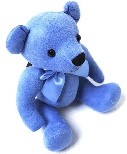 Little Rainbow Teddy Bear Rag doll - Blue 16cm