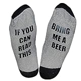 Genji Christmas Unisex If You Wine&Beer Full Cotton Socks (One Size,Black-Gray-1Pairs)