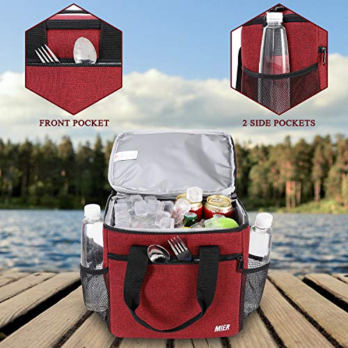 MIER 24 Can Large Capacity Soft Cooler Tote Insulated Lunch Bag Outdoor