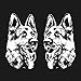 1080GPHX German Shepherd Dog Decal Set White 5