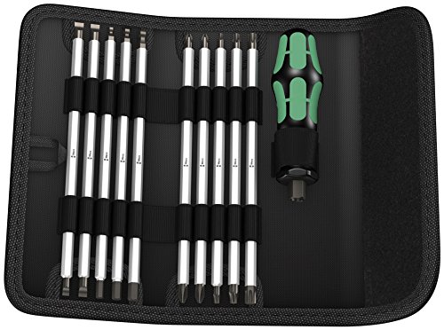Click Here to See More Images Wera 05002990001 Vario 88/1 Combination Blades Screwdriver Set in Pouch, 11-Piece with x 175 mm Blades by Wera