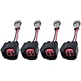 ALLMOST 4PCS Injector PnP Adapters Harness Connector - EV6/EV14 USCAR (female) to Compatible with Denso (male) - Wired