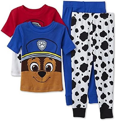 Paw Patrol Boys Toddler Pajamas, 2 pk 4 pc Set - Chase &amp; Marshall (3t)