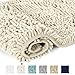H.VERSAILTEX Cream Bath Mat Soft Shaggy Bathroom Rugs Rugs Luxury Microfiber Washable Bath Rug for Floor Bathroom Bedroom Living Room, 20 x 32 inches