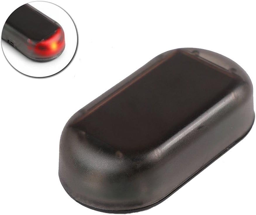 Car Alarm LED Light, Happton Solar Security Warning Dummy System Anti-theft Warning Lights Flashing Security Lamp Red