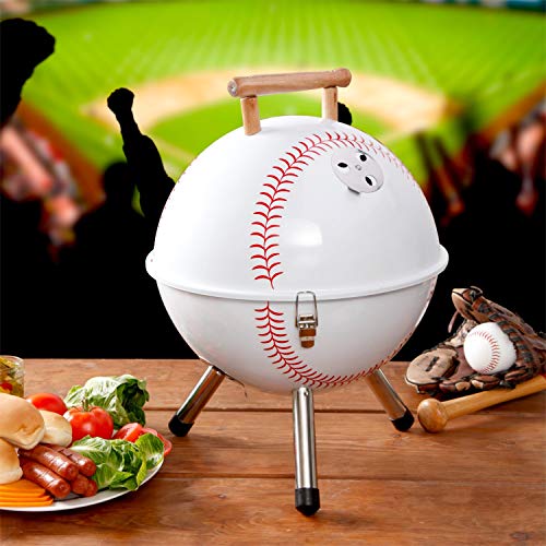 Gibson Home 107190.01 Home Baseball BBQ Steel Grill with Wood Handle
