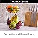 Zenware Steel Fruit Basket Stand Bowl Server – 2-Tier