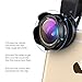 AMIR Phone Camera Lens, Upgraded Version Compatible iPhone 7 Plus Lens 110° Super Wide Angle Lens + 20X Macro Lens (Attached Together) Compatible with iPhone X / 7 Plus / 8, Most Smartphone