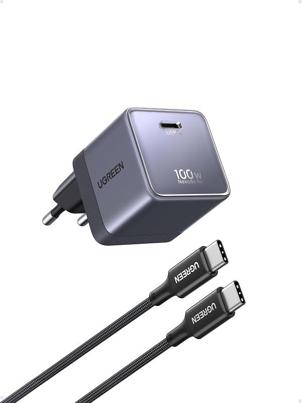 Nexode Air 100W USB C Ladegerät mit 1 m USB C Kabel, 1x USB-C Port,