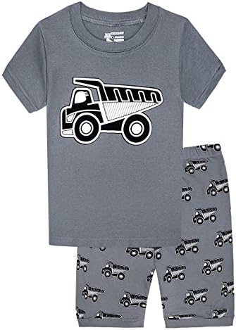 Big Boys' Dinosaur Pajamas 100% Cotton 2-Piece Children Sleepwear Clothes Set
