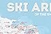 US Ski Resorts Map 24x36 Poster (White & Light Blue)
