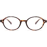 FEISEDY Vintage Oval Blue Light Glasses for Women Men Stylish Lightweight 90s Eyeglasses Fake Nerd Y2k Eyewear Frame B0242