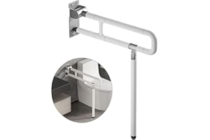 LudoPam 23.6 INCH Grab Bars for Bathroom Toilet Safety Rails for Elderly Pregnant Women Disabled Handicap Bar Medical Flip Up