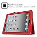 Fintie Folio Case for iPad 4th/3rd/2nd Generation (9.7 inches) - Smart Stand Protective Cover with Auto Sleep/Wake, Red