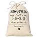 Ling's moment 4x6 inches 10pcs Bachelorette Party Hangover Kit Bags Hangovers Bag Cotton Drawstring Wedding Party Welcome Favor Bags
