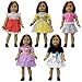 ZITA ELEMENT 5 Pcs of Fashion Party Dress for American 18 Inch Girl Doll Clothes Outfits