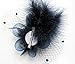 Cizoe Women's Fascinators Hat Hair Clip Feather Wedding Headware Bridal 1920s Headpiece(1-d.Blue)