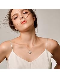 J.Rosée Joyería Regalos Embalaje Corazón Plata de Ley Moda Colgante 18.0 in Cadena de Plata para Mujer